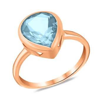 Золотое кольцо с кварцем (арт. 153413Пкг)