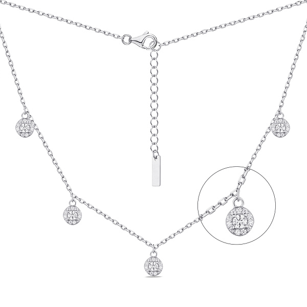 Колье из серебра с фианитами (арт. 7507/1909) – изображение 1