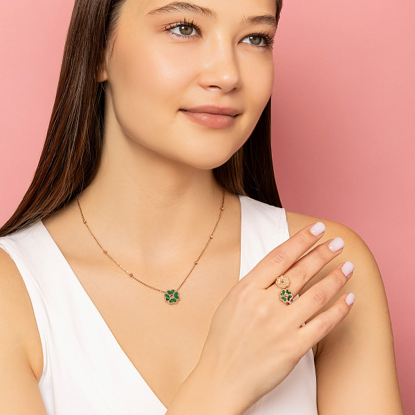 Колье из красного золота с малахитом (арт. 352942млх) – изображение 5