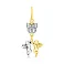 Кулон Ангелы из белого и желтого золота с фианитами (арт. 422631ж) – изображение 1