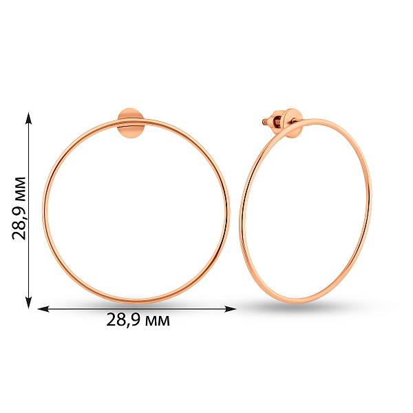 Золоті сережки пусети (арт. 110623) – зображення 4