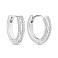 Серебряные серьги-конго с фианитами (арт. 7502/10506/15) – изображение 1