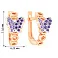 Дитячі сережки "Метелики" з золота з фіолетовими фіанітами (арт. 110480ф) – зображення 4