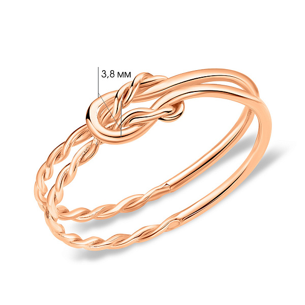 Золота каблучка "Вузлик" (арт. 140994) – зображення 4