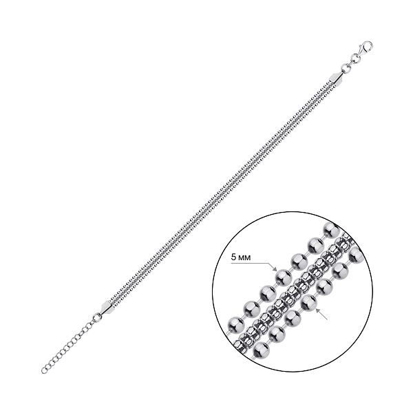 Браслет из серебра (арт. 7509/4504) – изображение 2
