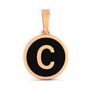 Золотой кулон Буква С с эмалью (арт. 440992еч)
