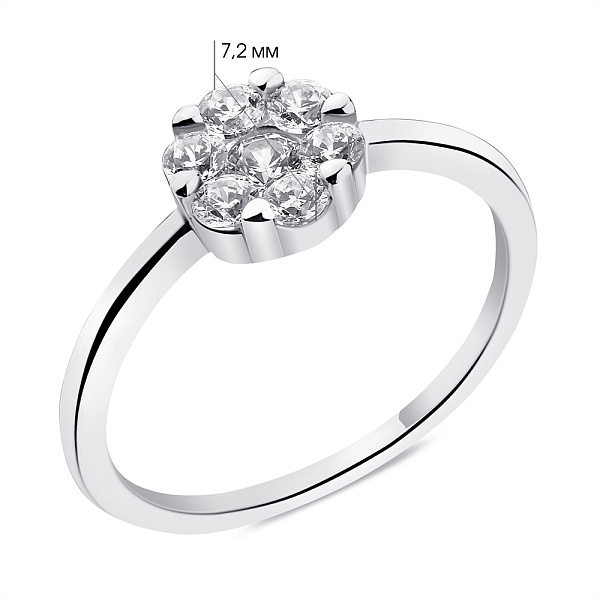 Серебряное кольцо с фианитами (арт. 7501/6382) – изображение 2