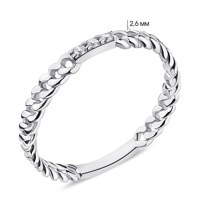 Кольцо из серебра с фианитами (арт. 7501/6363)