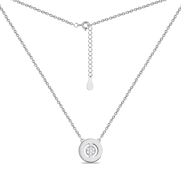 Срібне кольє з фіанітами (арт. 7507/1756) – зображення 2