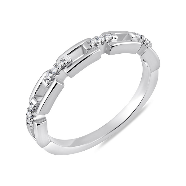 Серебряное кольцо с белыми фианитами (арт. 7501/7076) – изображение 1