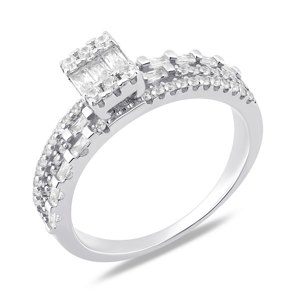 Серебряное кольцо с фианитами (арт. 7501/8508) – изображение 2