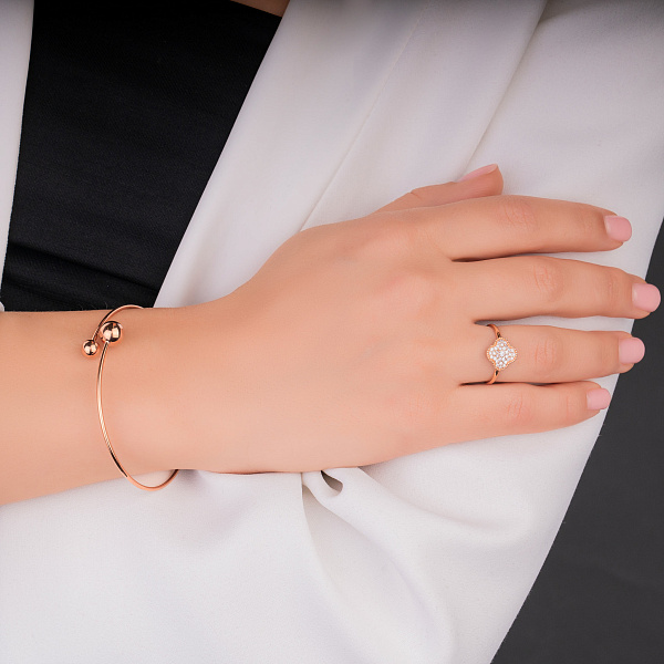 Жесткий браслет из красного золота (арт. 326554) – изображение 3