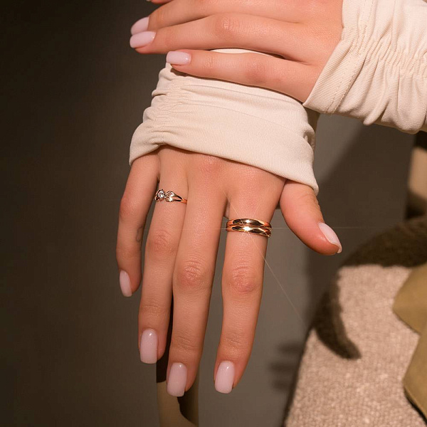 Кольцо из красного золота без камней (арт. 155856) – изображение 2