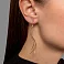 Золотые серьги протяжки без камней (арт. 108268ж) – изображение 2