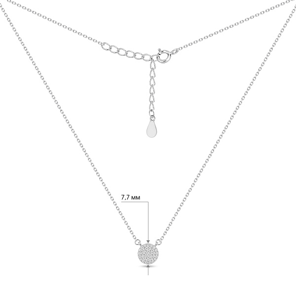 Серебряное колье с фианитами (арт. 7507/2508/8) – изображение 3
