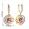 Золотые сережки-подвески с кварцем и фианитами (арт. 103390жПр) – изображение 3