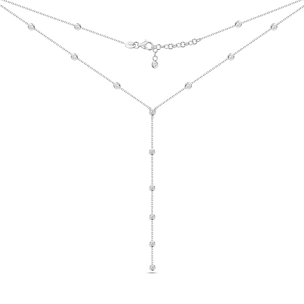 Серебряное колье-галстук с фианитами (арт. 7507/2523) – изображение 1