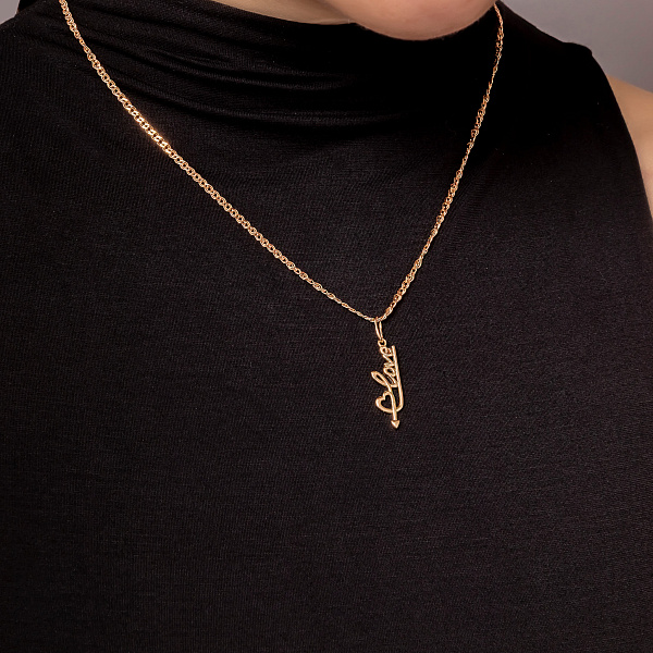 Подвес Love из красного золота (арт. 424503) – изображение 2
