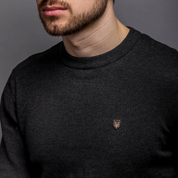 Золотий Значок Герб України-Тризуб з емаллю (арт. 360193ч) – зображення 5