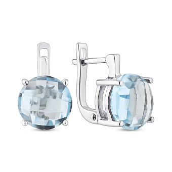 Серебряные серьги с топазом (арт. 7502/1143308Пг)