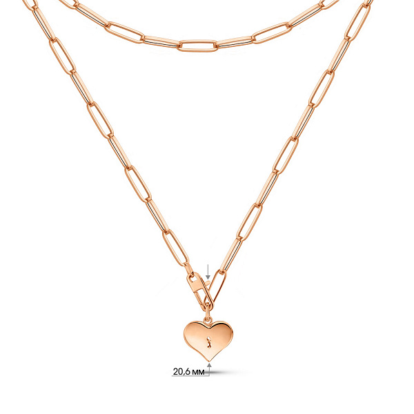 Золоте кольє Серце (арт. 352829) – зображення 4