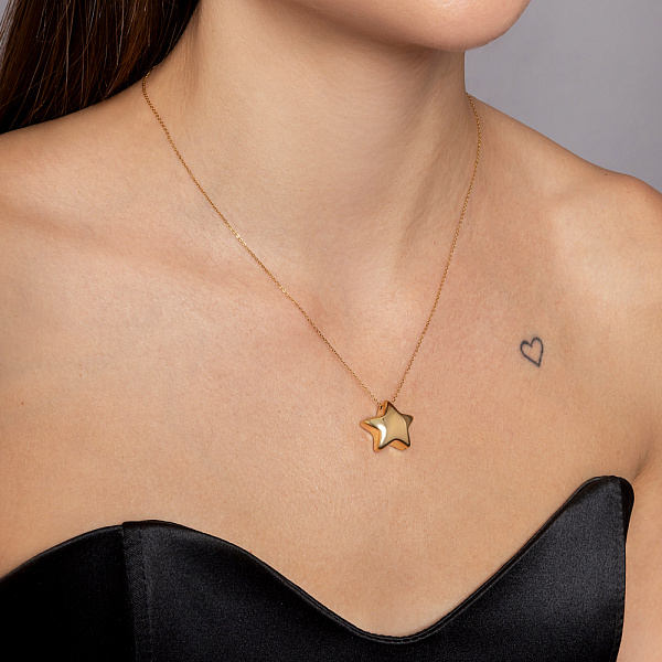 Золотое колье Звезда Francelli (арт. 352726ж) – изображение 4