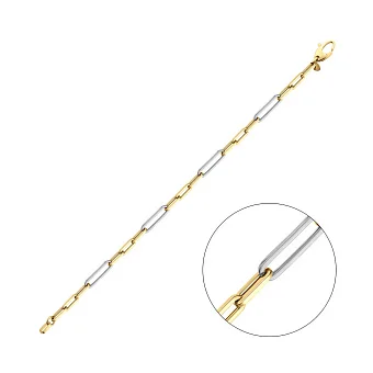 Браслет "Ланки" з жовтого і білого золота (арт. 325437жб)