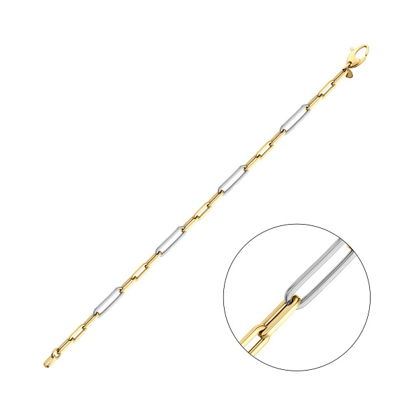 Браслет "Ланки" з жовтого і білого золота (арт. 325437жб) – зображення 1