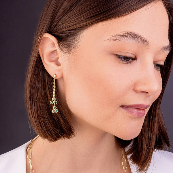 Золотые серьги Francelli (арт. 1091244жбрз) – изображение 4