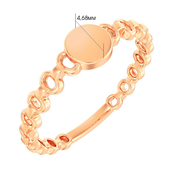 Золотое кольцо без камней (арт. 141193) – изображение 3