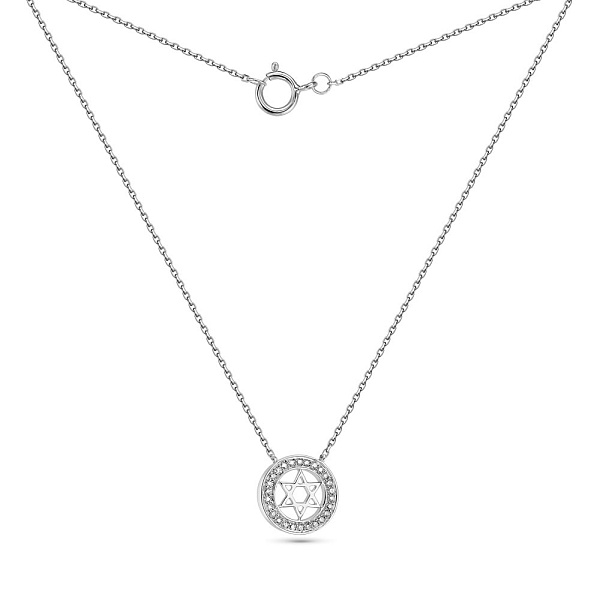 Кольє з білого золота з діамантами (арт. Ц341284010б) – зображення 2