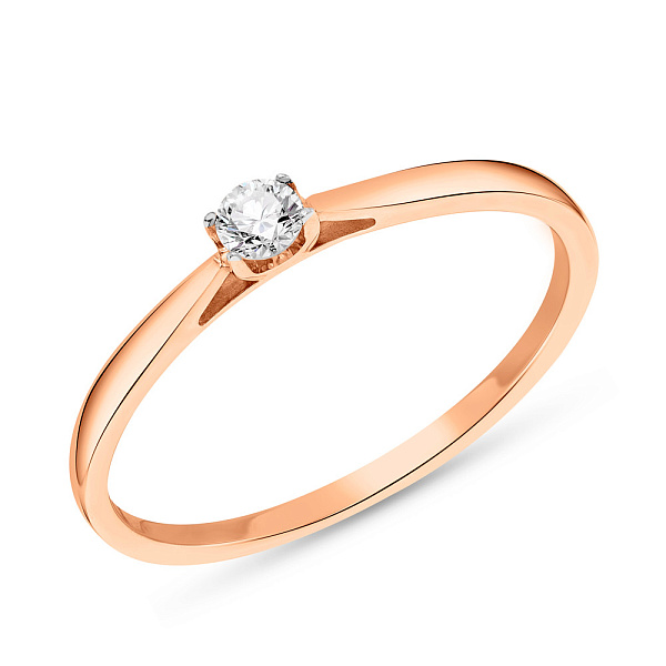 Кольцо для помолвки из золота с бриллиантом (арт. 1191238201) – изображение 1