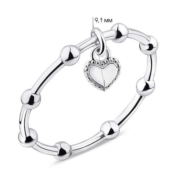 Срібна каблучка без каміння (арт. 7501/6278) – зображення 2