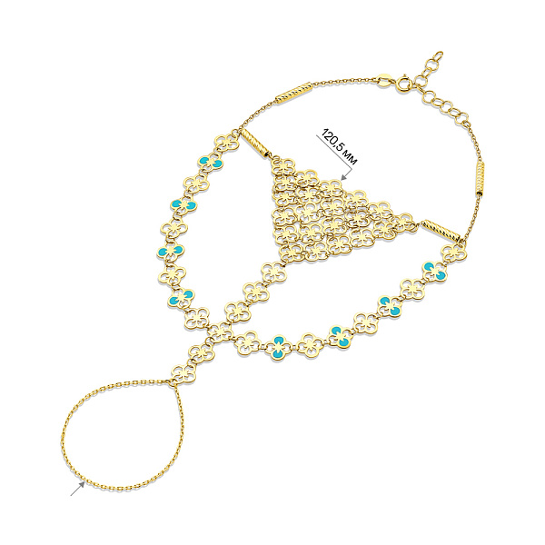 Золотой слейв-браслет Francelli с эмалью (арт. 3261041жег) – изображение 5