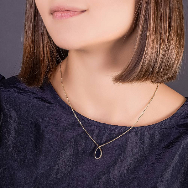 Колье золотое Diva с ониксом (арт. 352410жо) – изображение 3