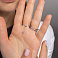 Серебряное кольцо Бантики с фианитами (арт. 7501/7004ез) – изображение 3