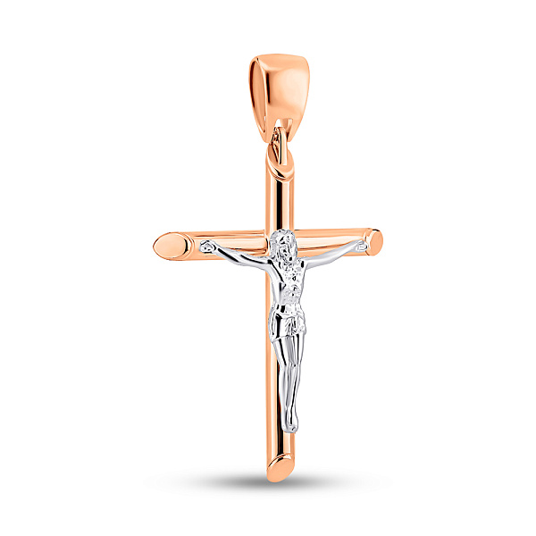 Золотой крестик без камней (арт. 500717) – изображение 1