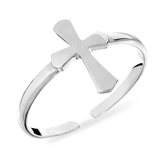 Фалангова золота каблучка з хрестиком (арт. 140712бф)
