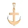 Кулон «Якір» з червоного золота (арт. 424065) – зображення 1