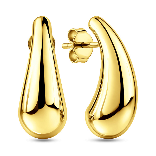 Серьги из желтого золота Капля (арт. 111448ж) – изображение 1