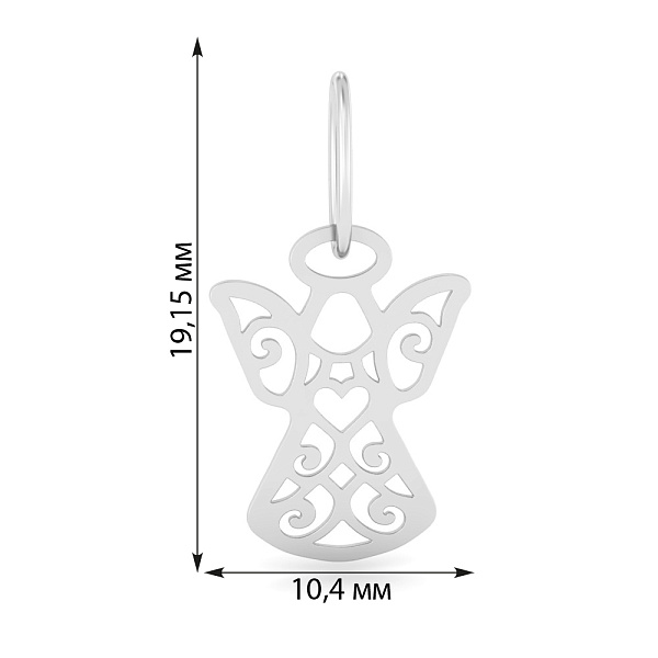 Кулон Ангел из белого золота (арт. 440884б) – изображение 2