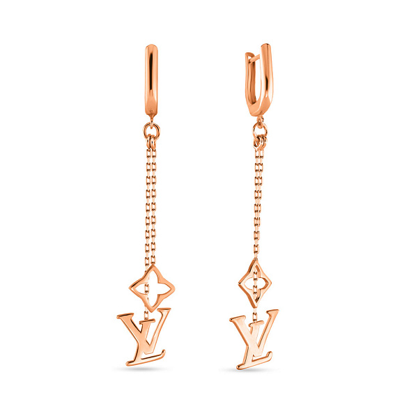 Золоті сережки з підвісками (арт. 106497) – зображення 1