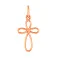 Золотой крестик в красном цвете металла (арт. 440776) – изображение 1