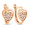 Дитячі золоті сережки Сердечка з фіанітами (арт. 109482) – зображення 1