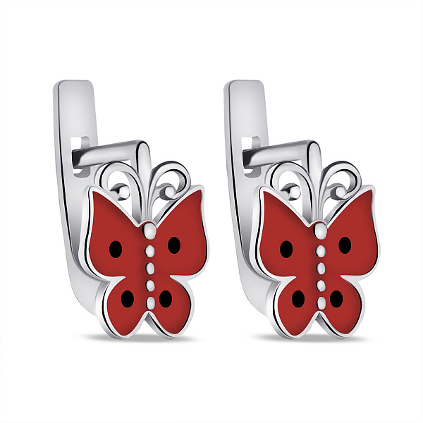 Детские серебряные сережки Бабочки (арт. 7502/1073ексю) – изображение 1