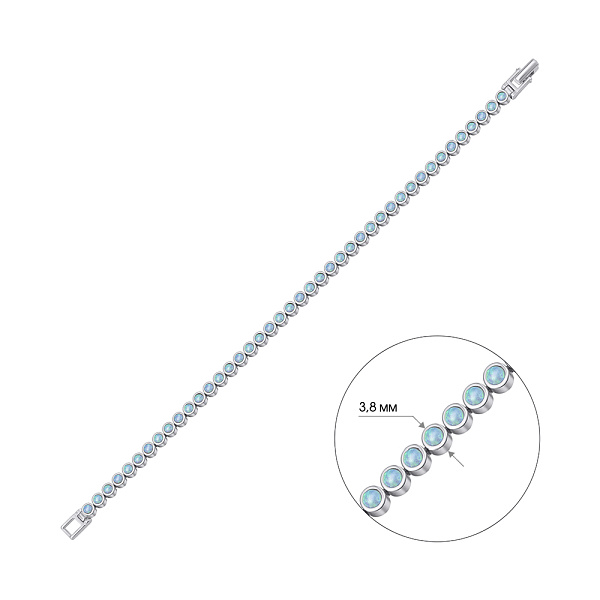 Срібний браслет з опалом (арт. 7509/4836Пог) – зображення 2