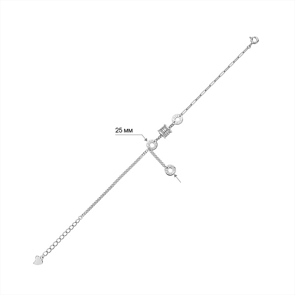 Серебряный браслет с фианитами (арт. 7509/4918) – изображение 2