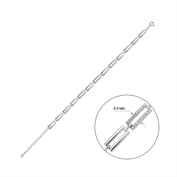 Браслет из серебра с фианитами (арт. 7509/4901) – изображение 2