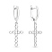 Серебряные серьги с крестиком (арт. 7502/100102) – изображение 1