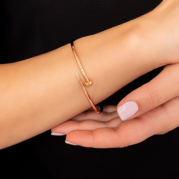 Золотой браслет Гвоздь без камней (арт. 340020) – изображение 2